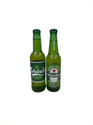 בירה הייניקן/ קרלסברג זכוכית 330 מ”ל (1/24)