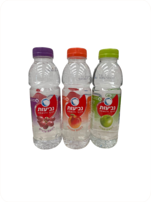 מים בטעם ענבים/אפרסק/תפוח 330 מ”ל - נביעות